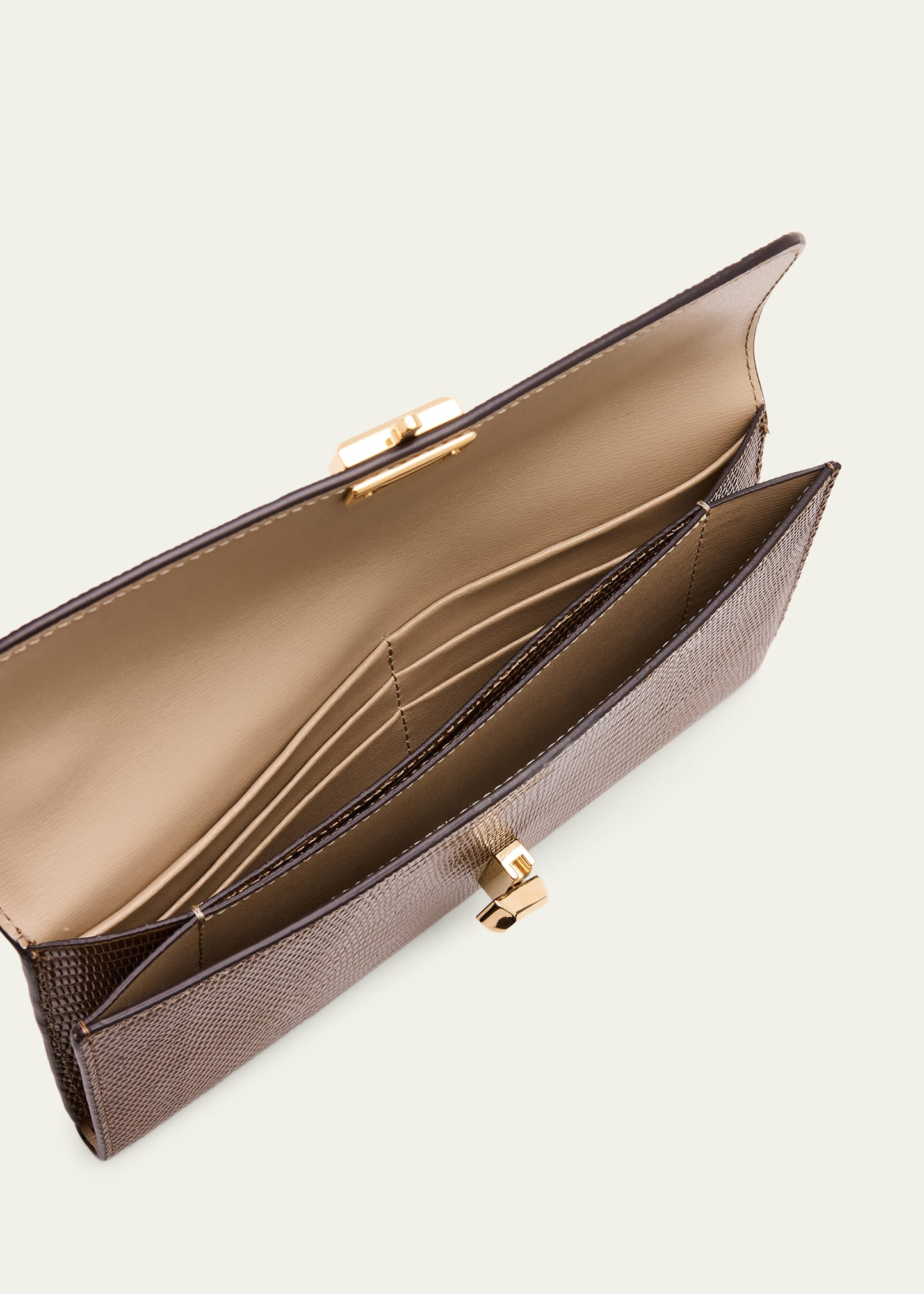 T-Lock Lizard-Embossed Leather Wallet - 4
