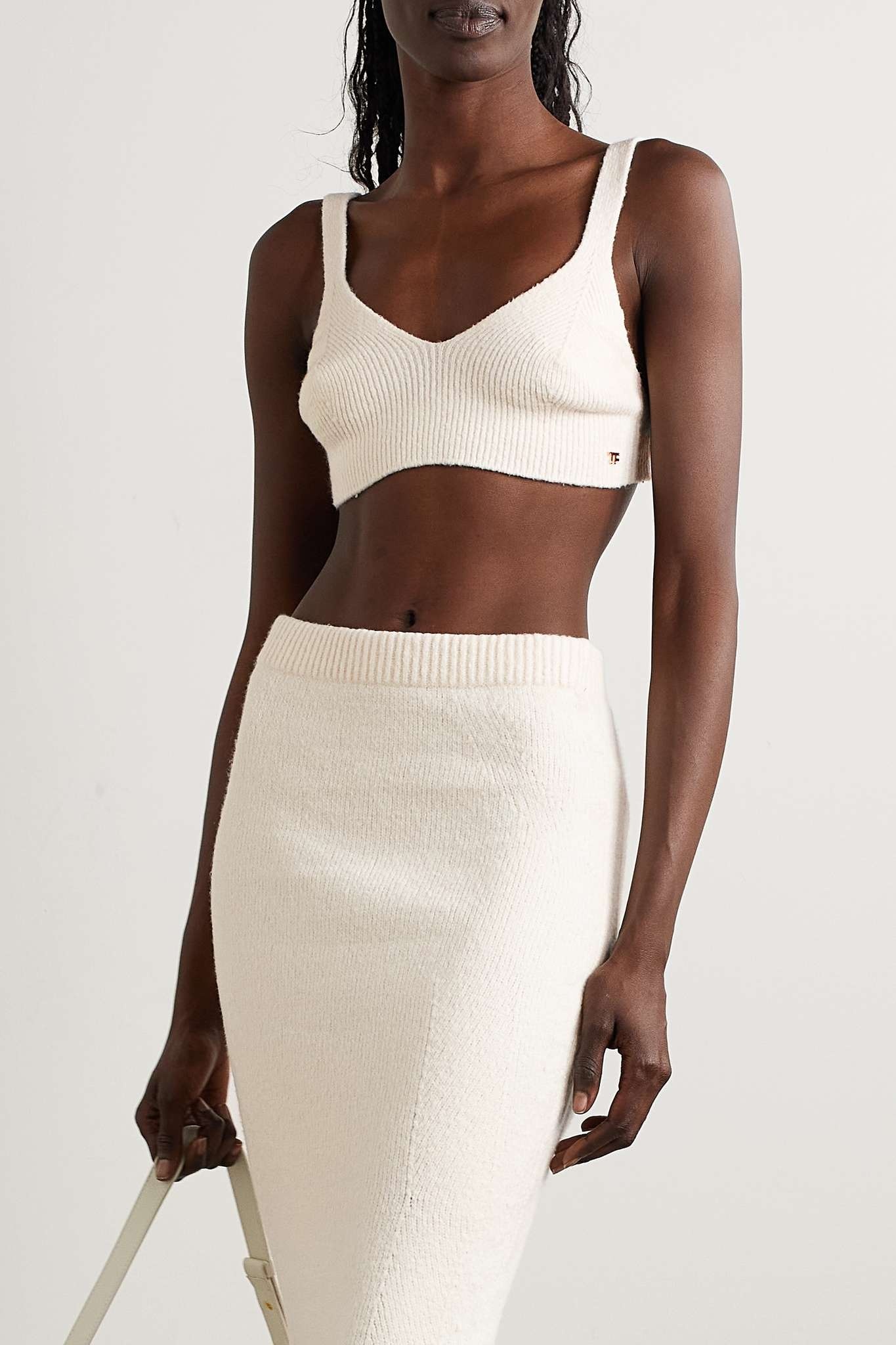 Ribbed cotton-blend bralette - 3