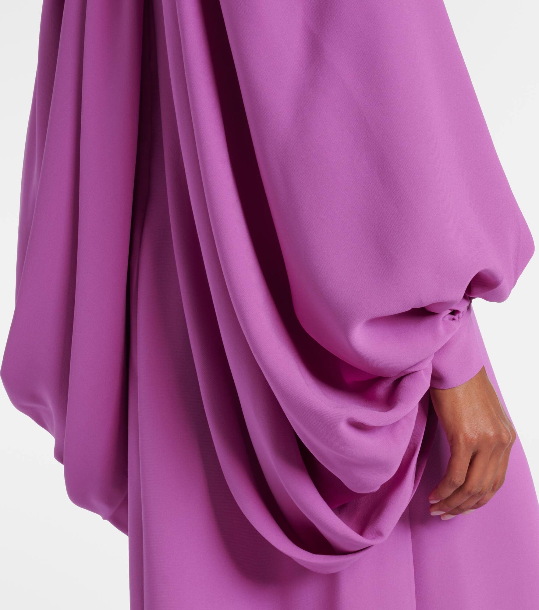 Draped silk-blend gown - 5