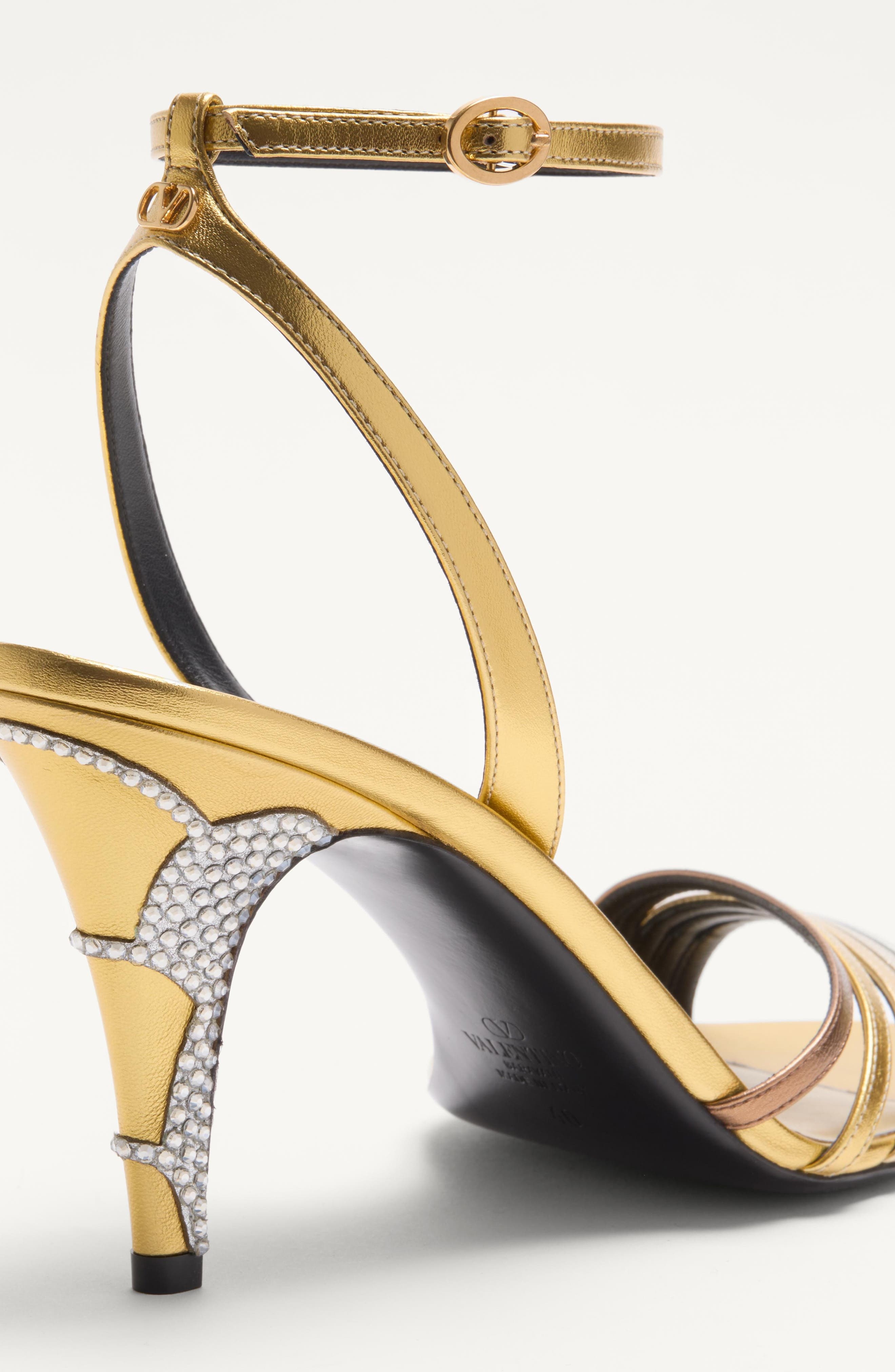 Valentino Garavani Ladycrush Ankle Strap Sandal in Bronze Multi at Nordstrom - 5