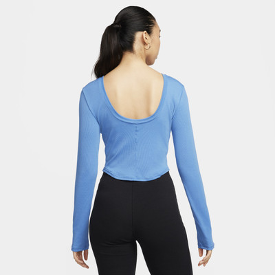 Nike Women's Nike Sportswear Chill Knit Tight Scoop-Back Long-Sleeve Mini-Rib Top outlook