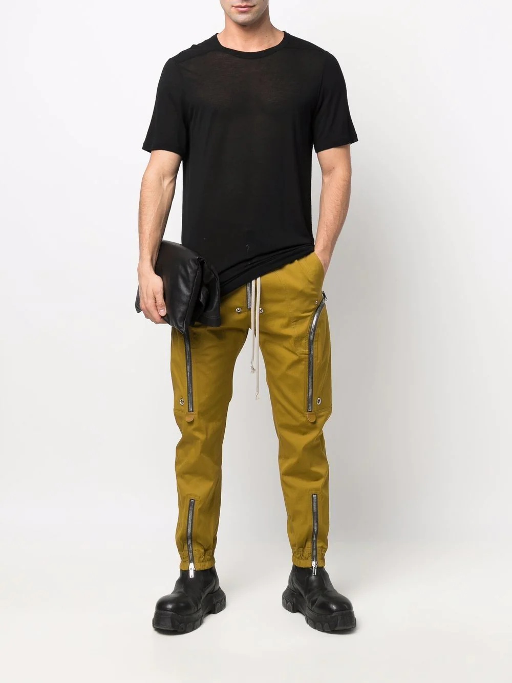 drawstring-waist tapered trousers - 2