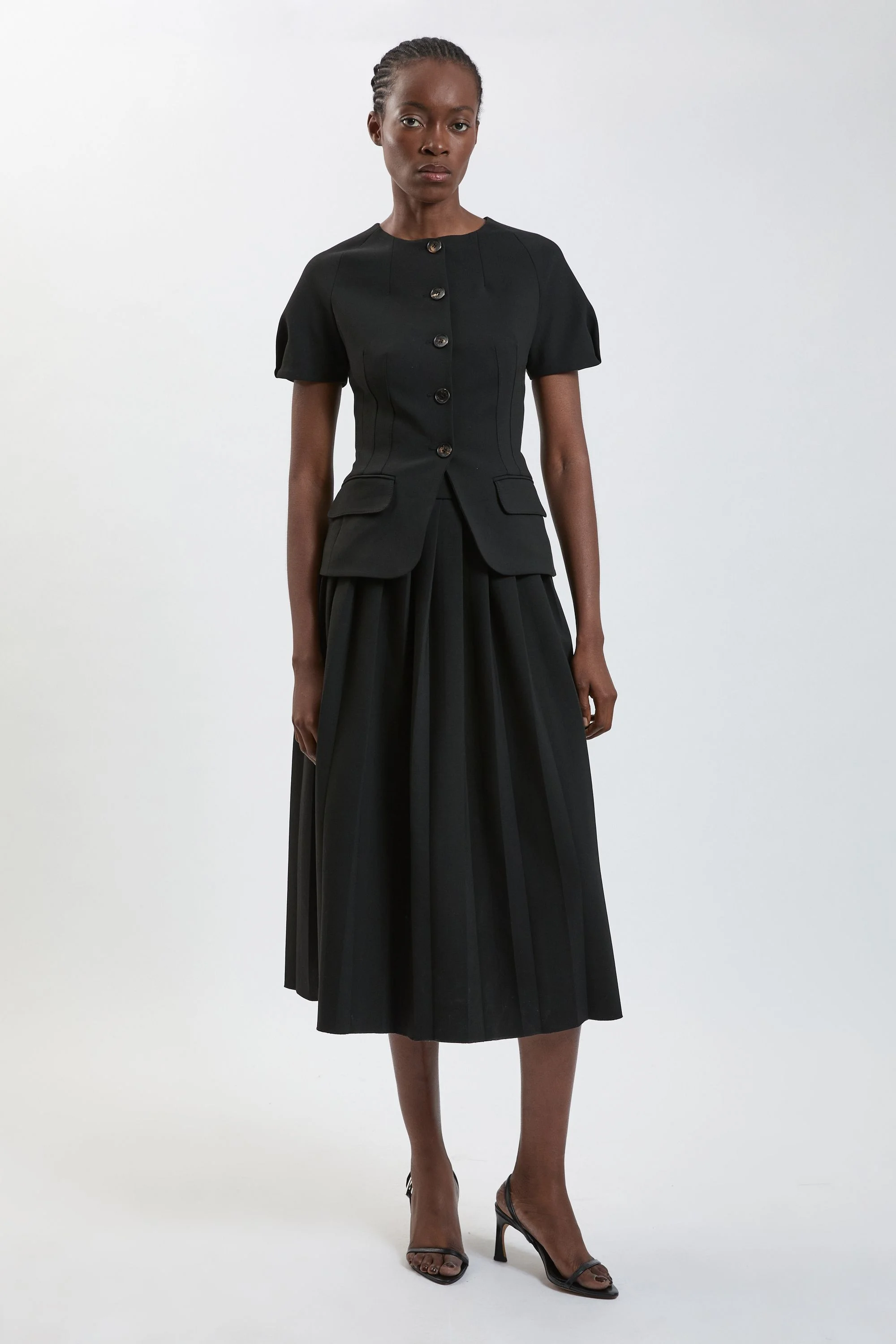 Compact Stretch Midi Dress - 1