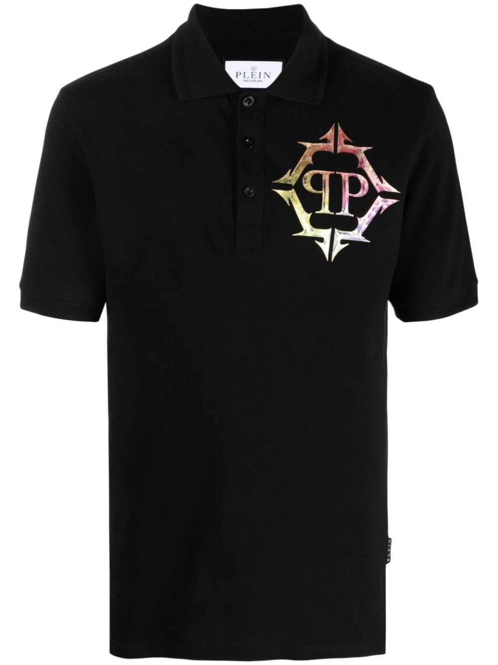 logo-print short-sleeved polo shirt - 1