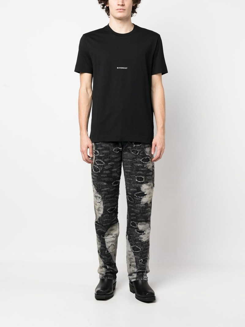 Givenchy distressed-effect straight-leg trousers outlook