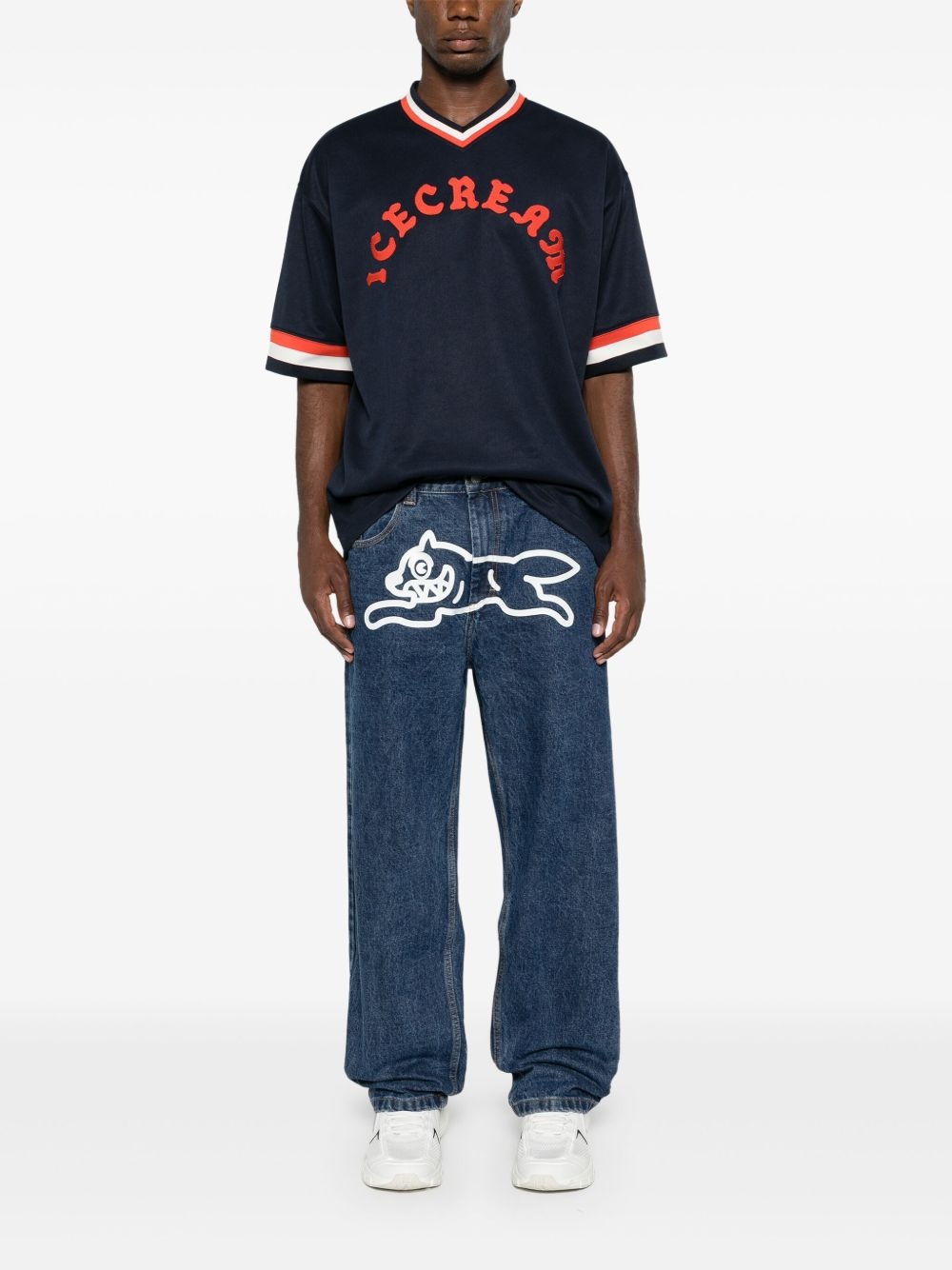 Running Dog Double Scoop straight jeans - 2