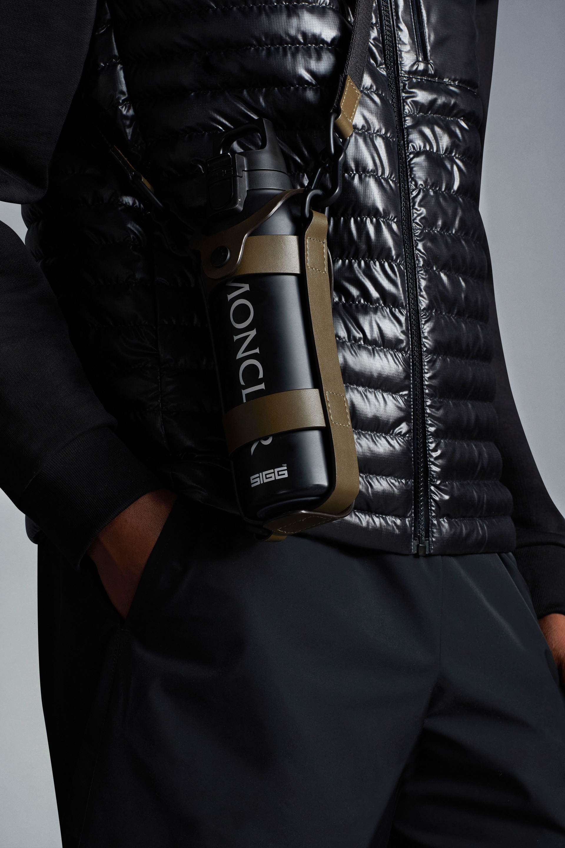 Water Bottle & Leather Holder - 5