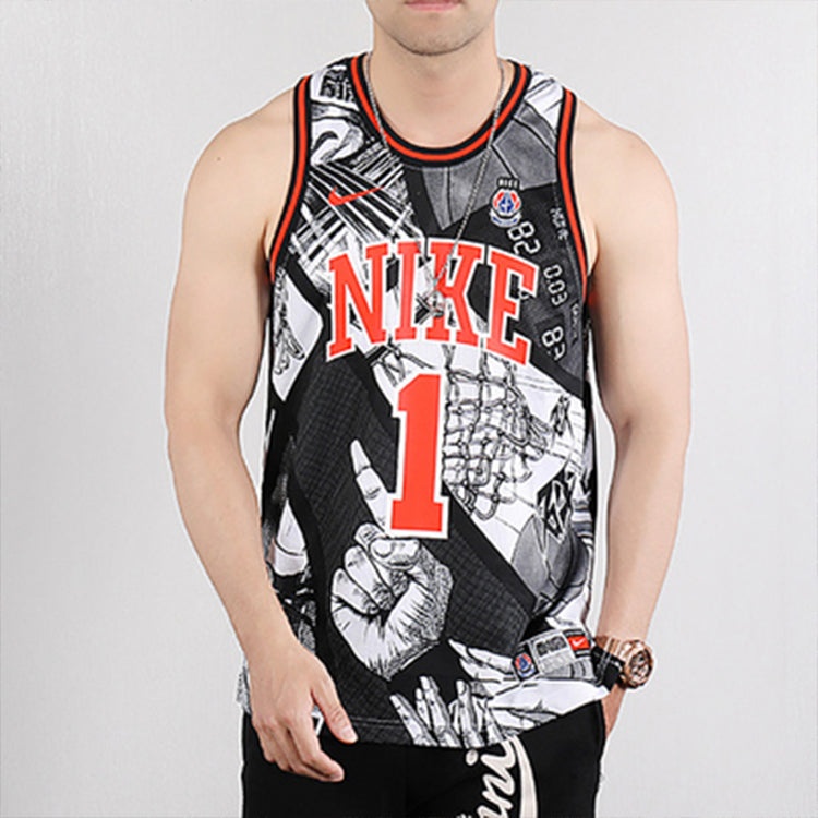 Nike Dri-Fit High School League Comics Basketball Vest Jersey Men's Black CI9081-010 - 3