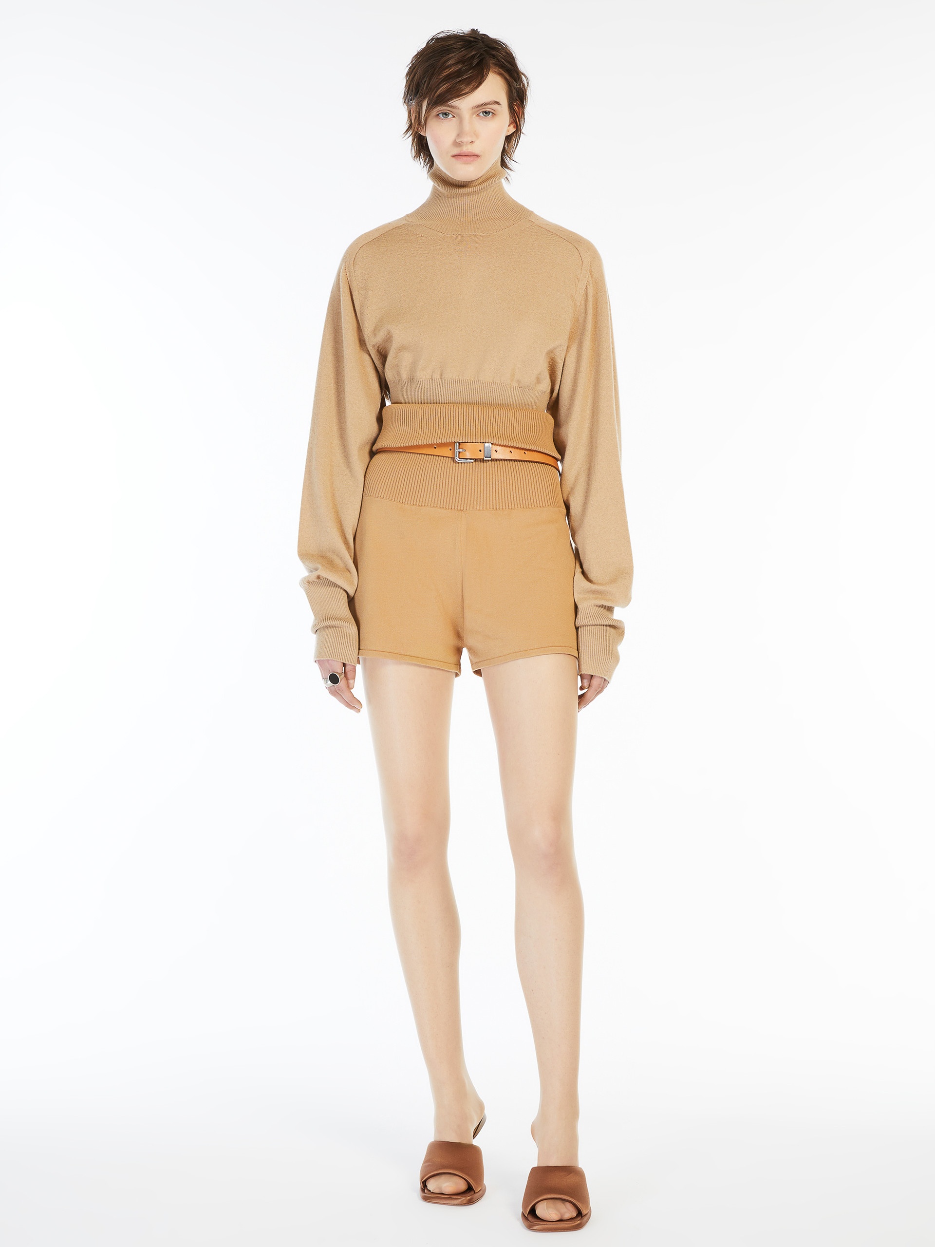 TEGLIA Stretch knit fabric shorts - 2