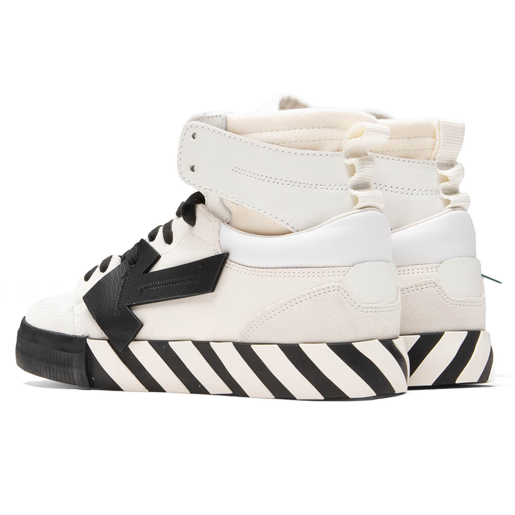 OFF-WHITE C/O VIRGIL ABLOH HIGH TOP VULCANIZED LEATHER - WHITE/BLACK - 3