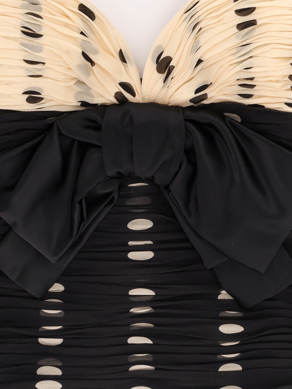 Valentino Plusdepois Print Chiffon Top With Handmade Draping And Bow Detail - 5