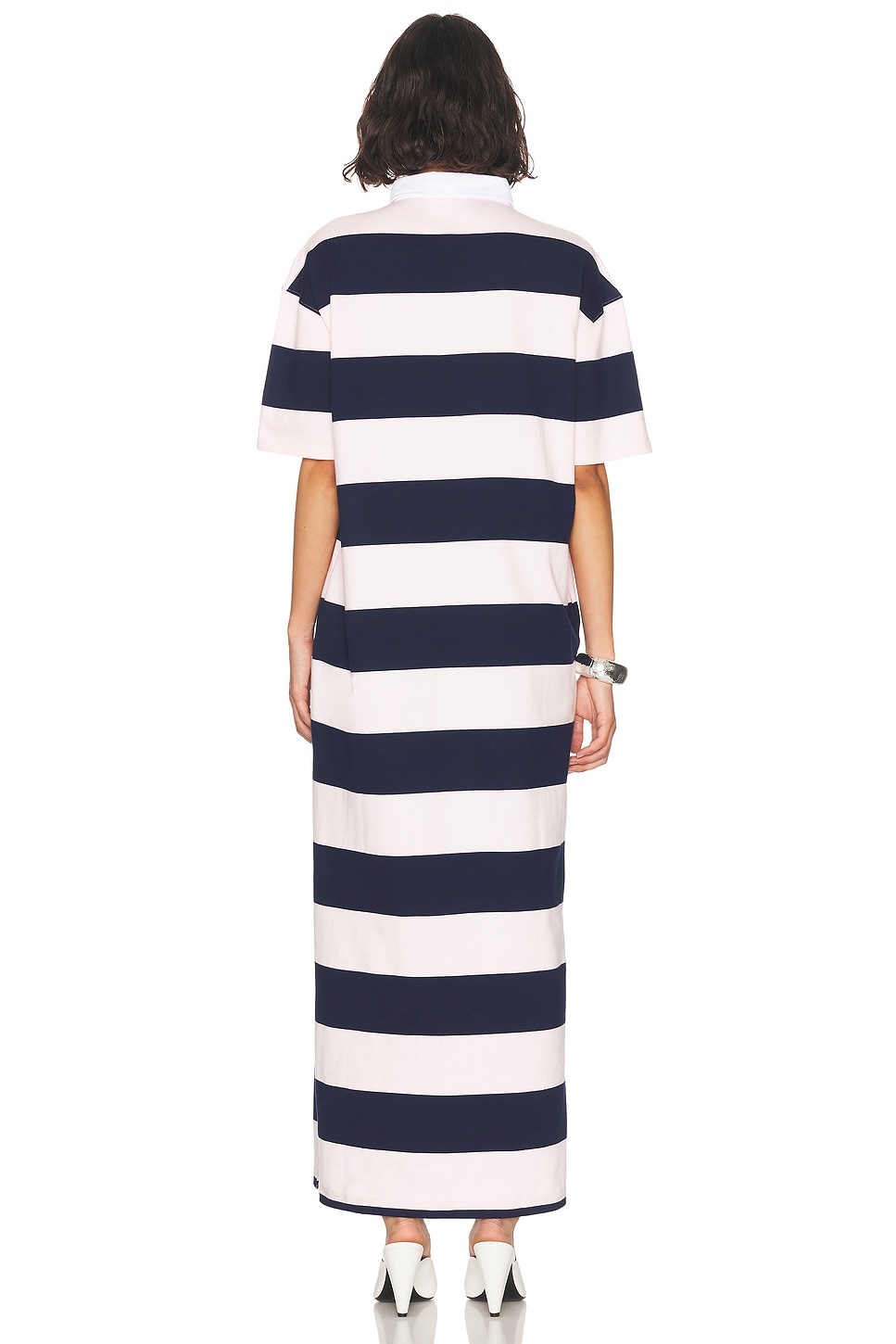 Striped Long Polo Dress - 3