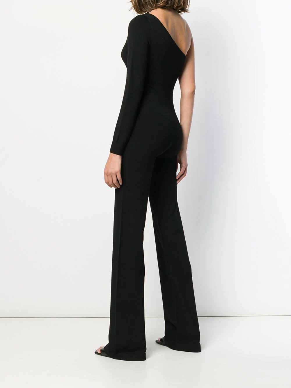 one shoulder knit jumpsuit - 4