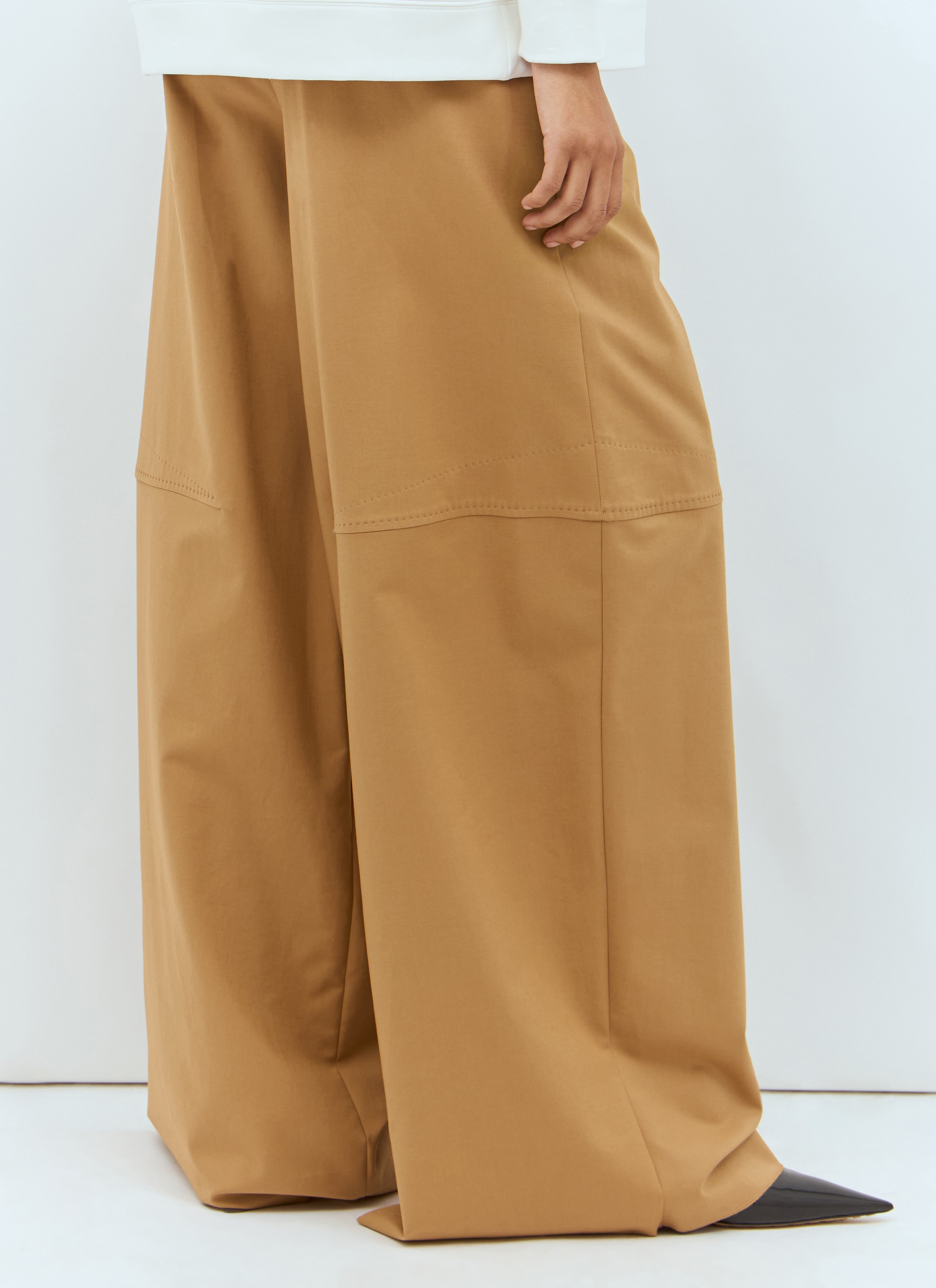 Oversized Stretch Cotton Pants - 2