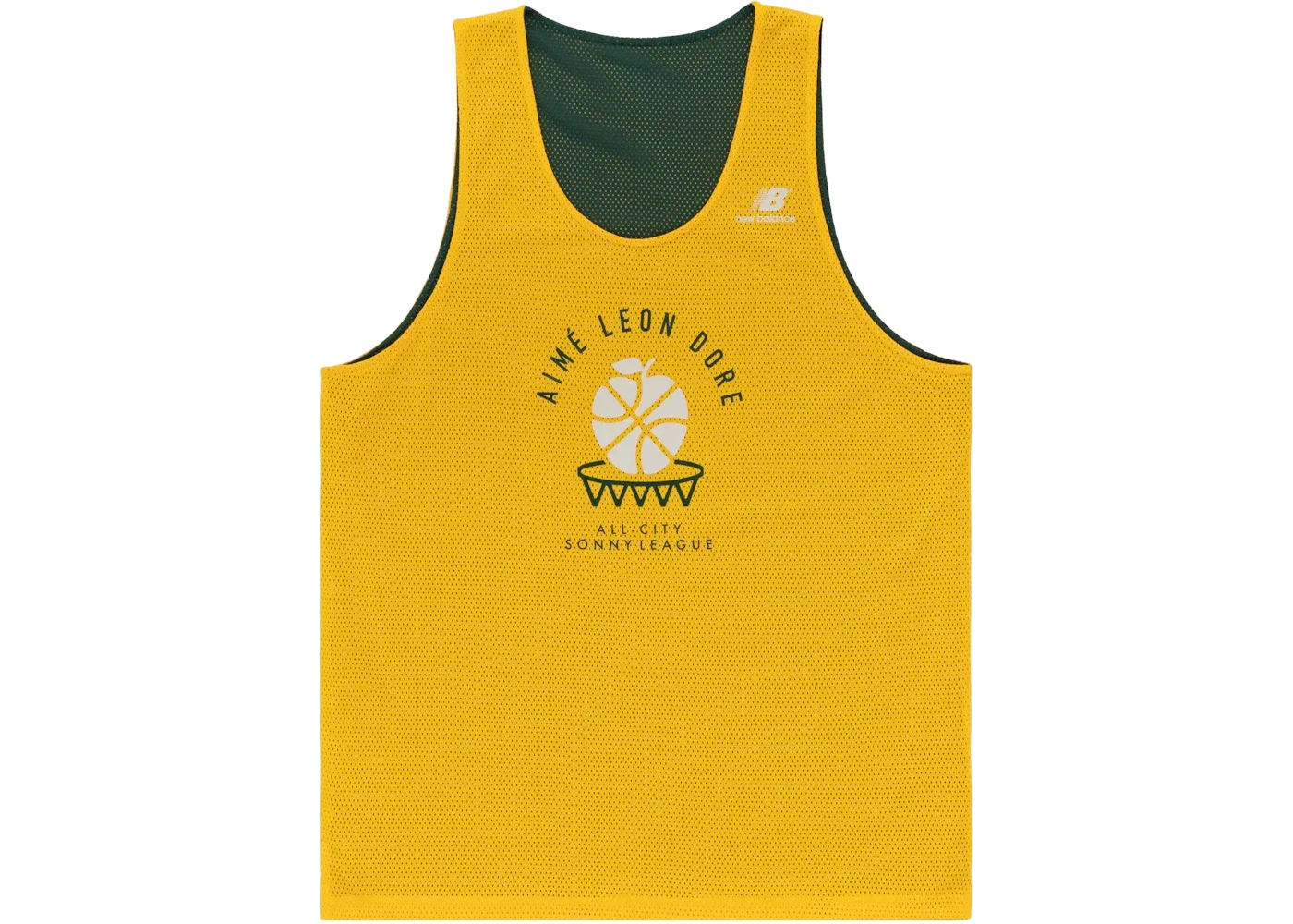 Aime Leon Dore x New Balance SONNY League Reversible Jersey Green/Yellow - 1