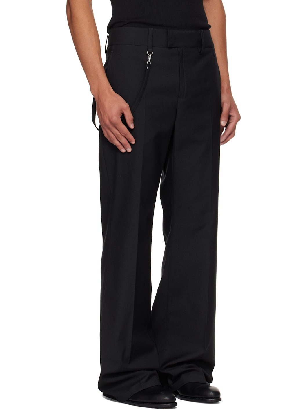 Black Light Twill Bootcut Trousers - 2