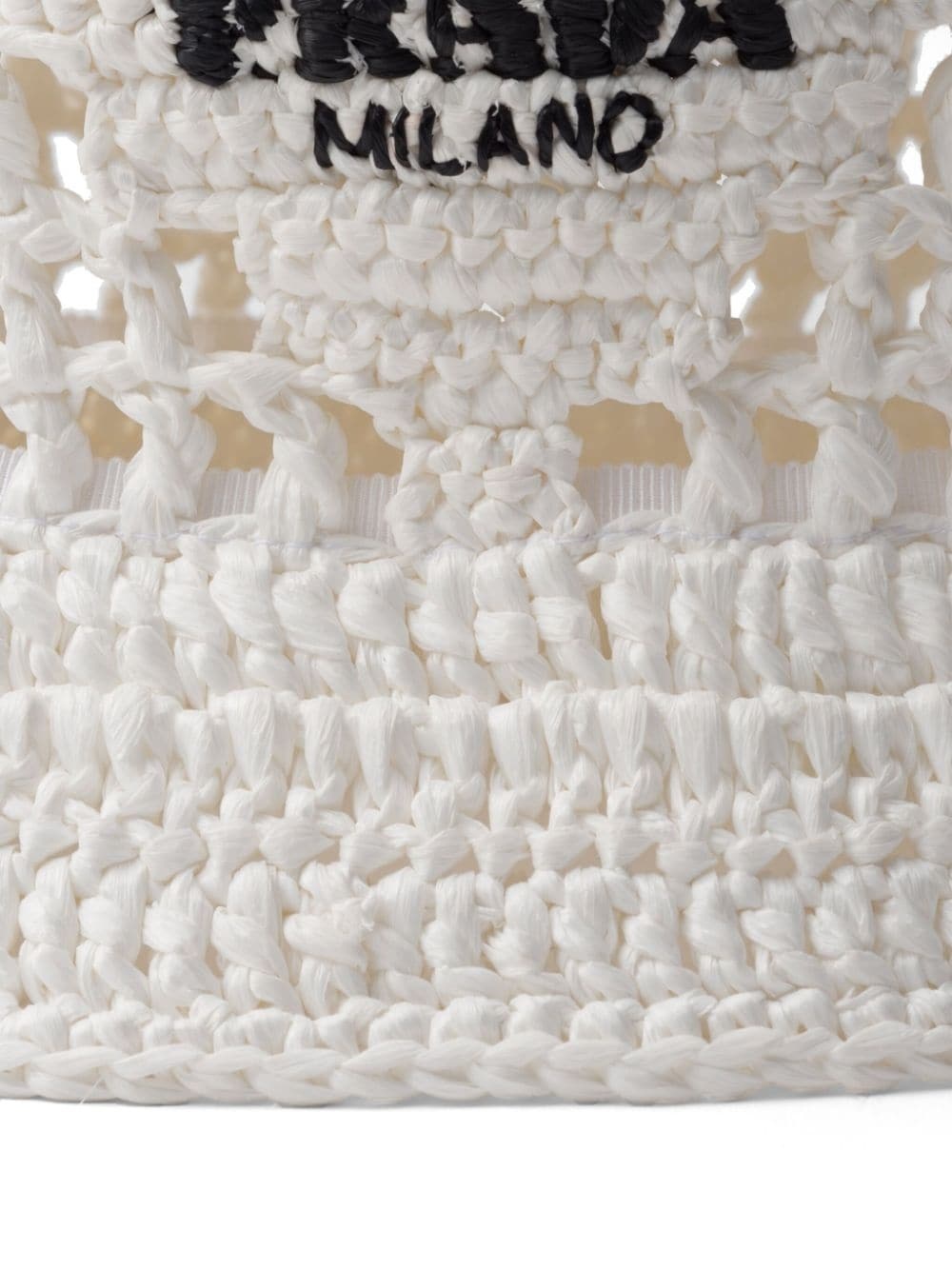logo-embroidered interwoven bucket hat - 2