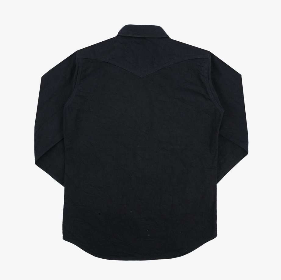 IHSH-396-BLK 13.5oz Denim Western Shirt - Black - 5