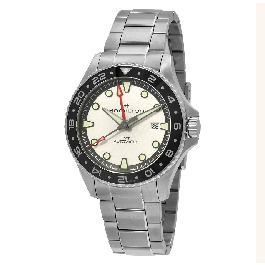 Hamilton - Hamilton Khaki Navy GMT Automatic Silver Dial Watch H82555150 - 1