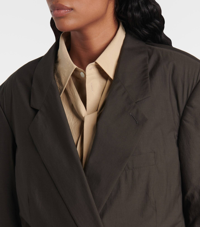 Belted cotton and silk blazer 4