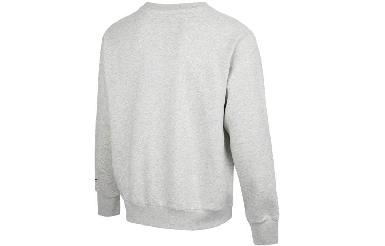 Nike NBA Eam 31 Courtside Logo Printing Fleece Stay Warm Knit Pullover Round Neck Gray DH9183-050 - 2