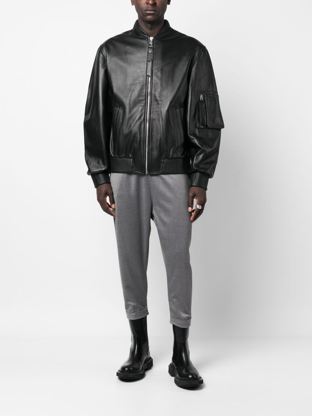 Savona leather bomber jacket - 3