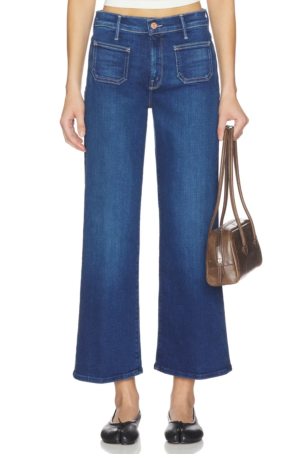 The Patch Pocket Mid Rise Maven Ankle Jeans - 1