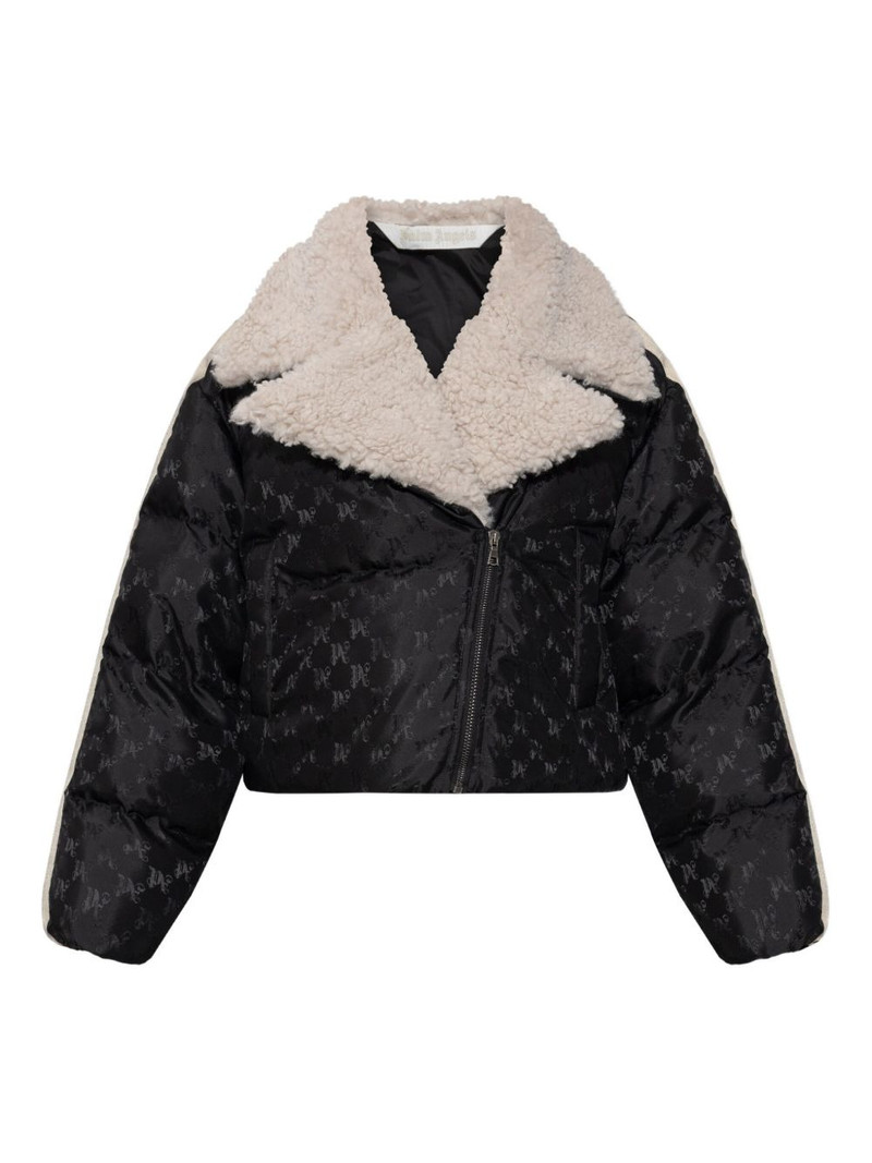 patterned faux-fur jacket 1