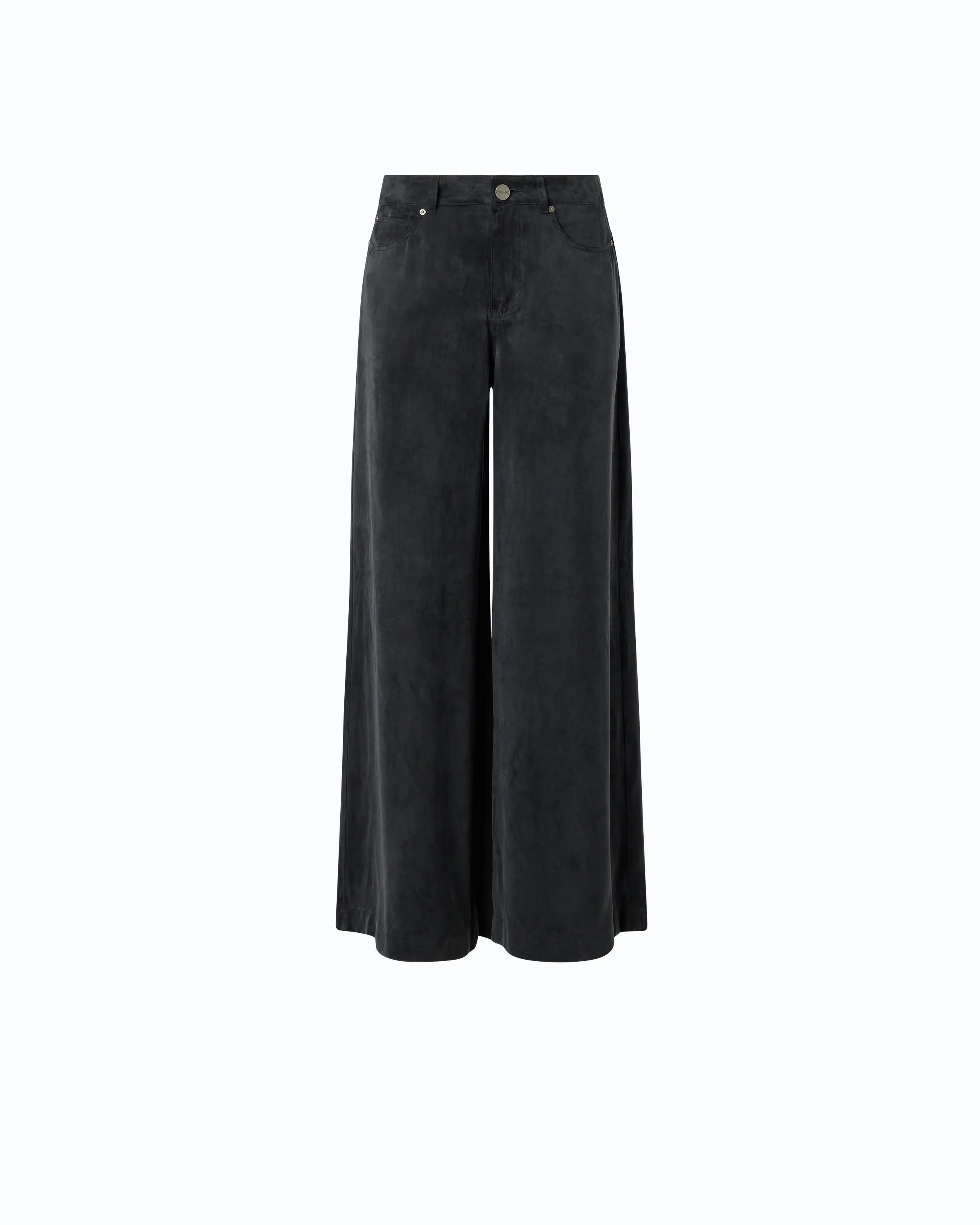 PALAZZO TROUSERS IN PEACHSKIN-FEEL TWILL - 1