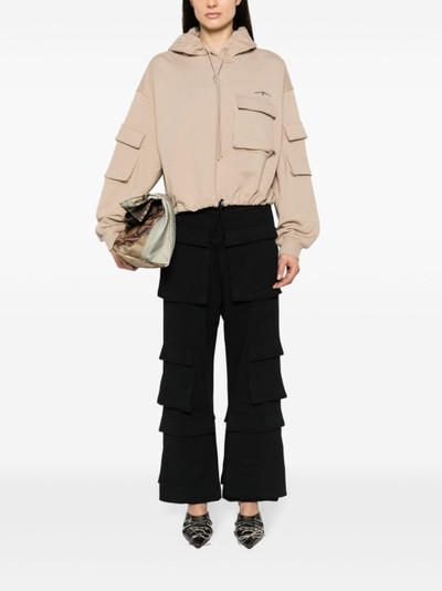 MSGM logo-embroidered cargo track pants outlook