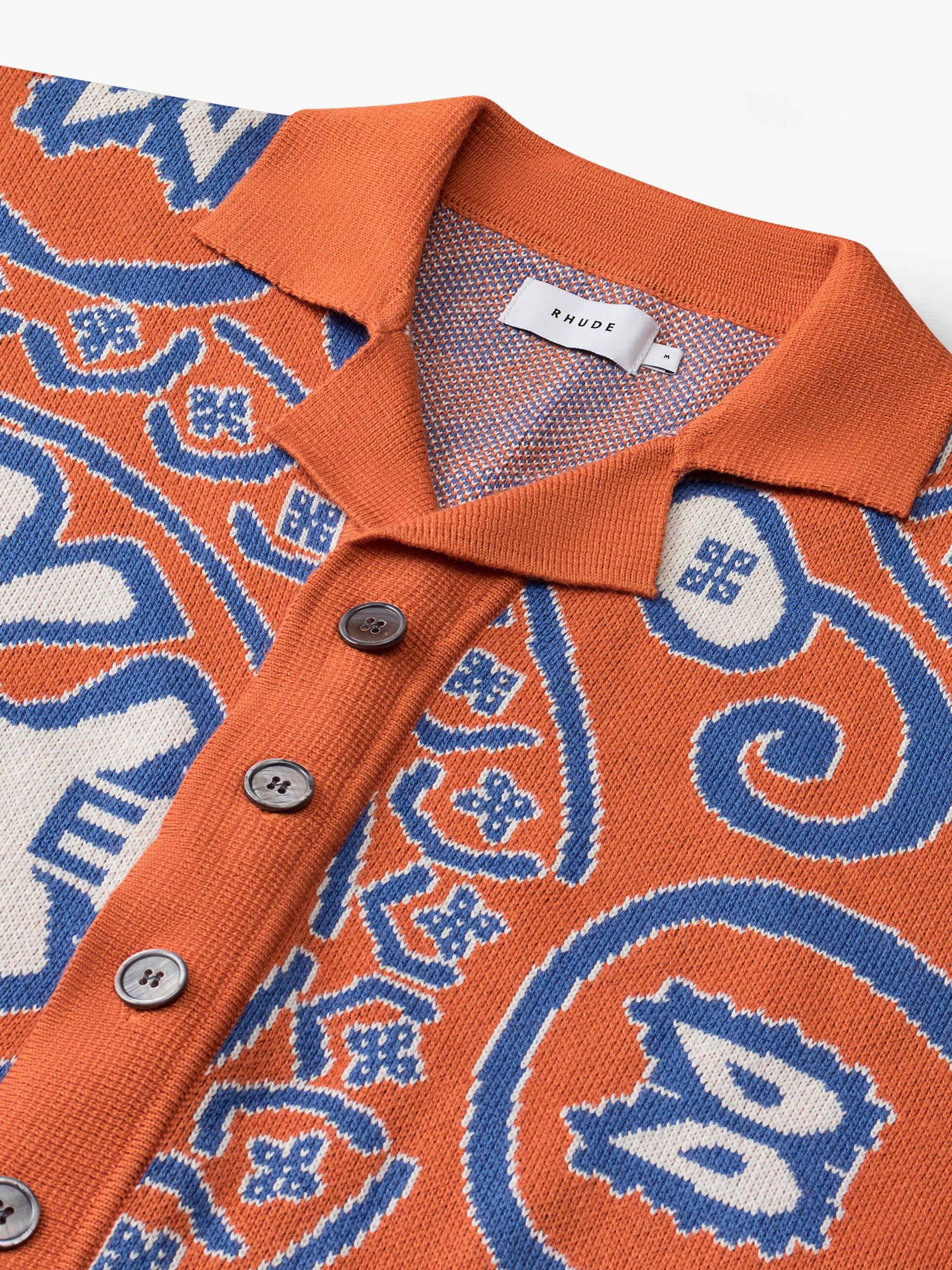 KNIT TILE BUTTON UP SHIRT - 3
