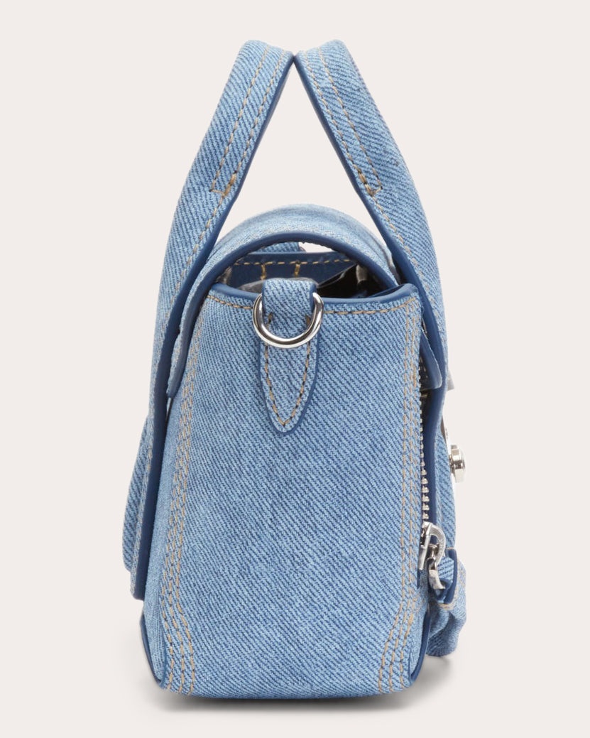 Denim Suede Pashli Nano Satchel - 2
