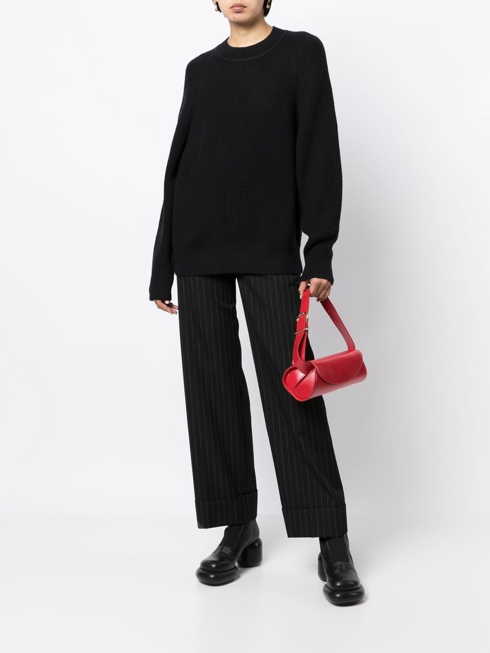 crew-neck knitted sweater - 2