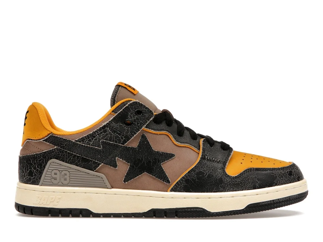A Bathing Ape Bape SK8 Sta Vintage Black Yellow - 1