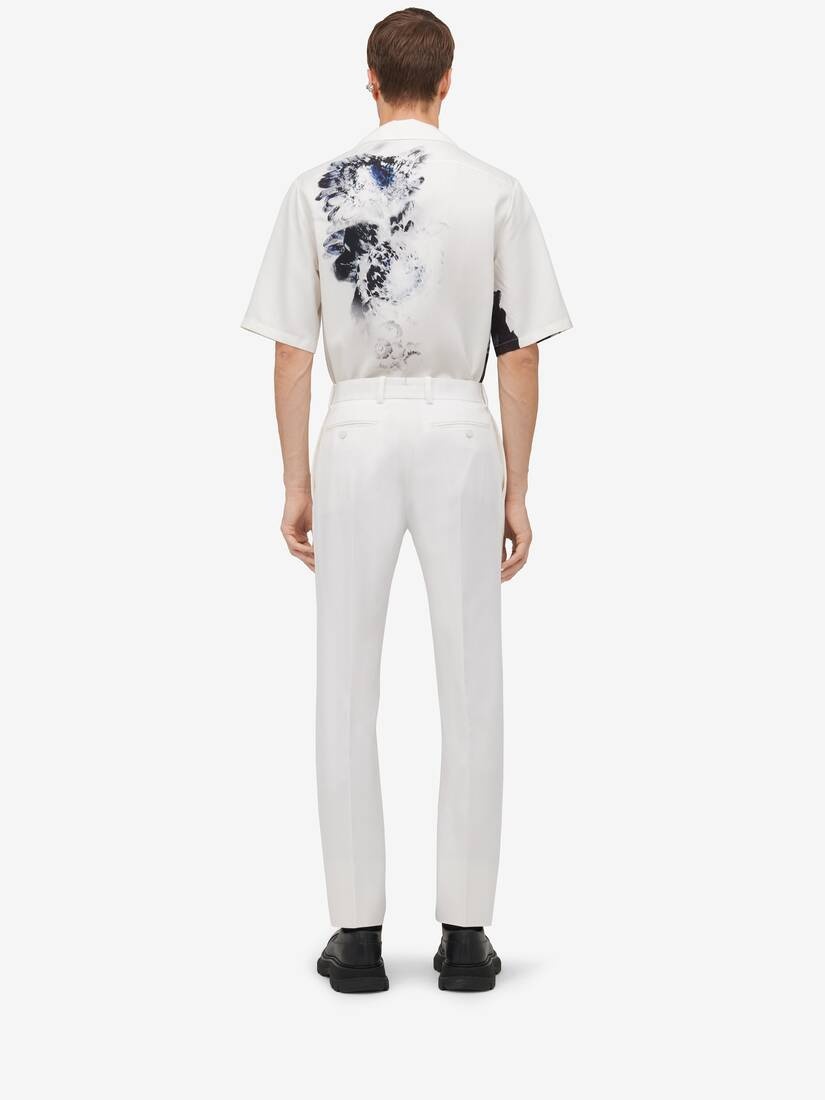 Men's Dutch Flower Hawaiian Shirt in Black/white - 4