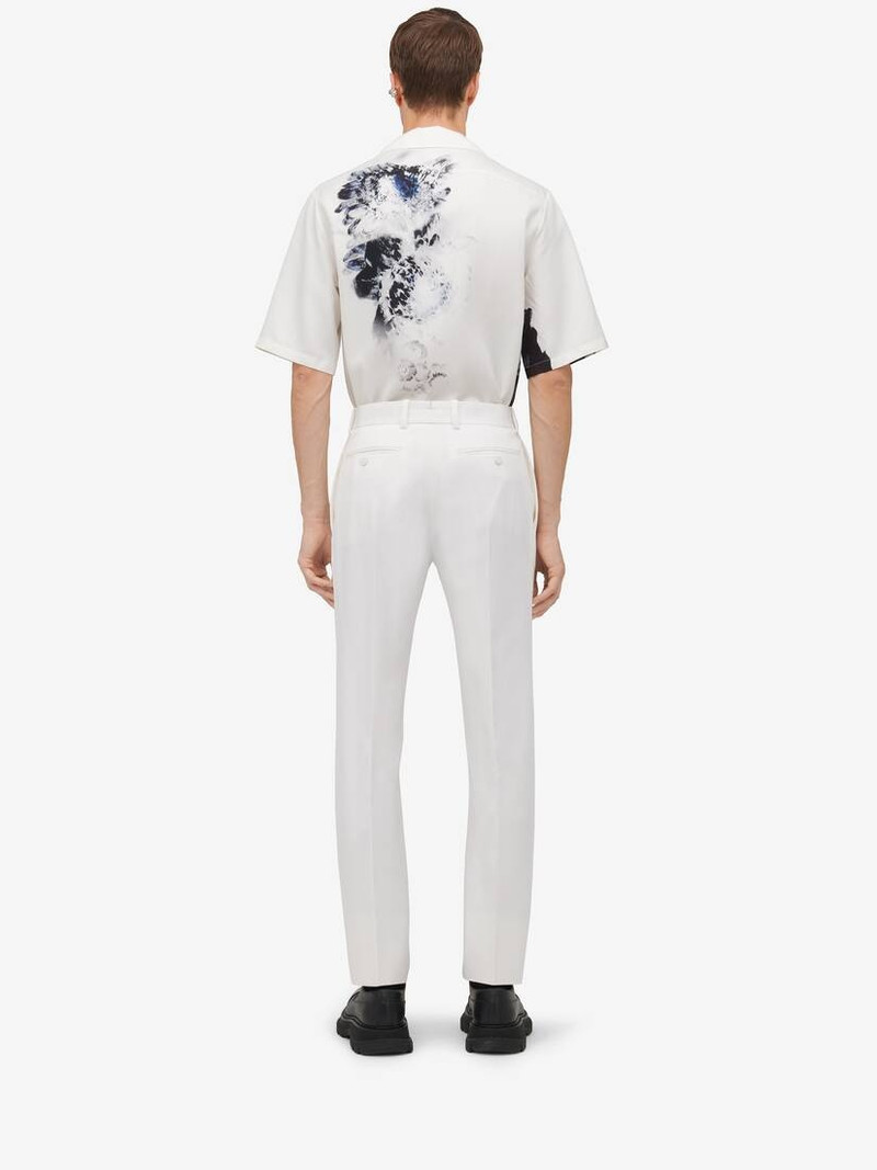 Men's Dutch Flower Hawaiian Shirt in Black/white 4