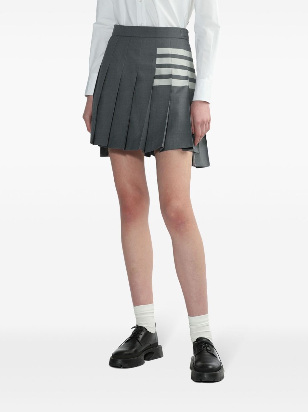 4-Bar pleated miniskirt - 3