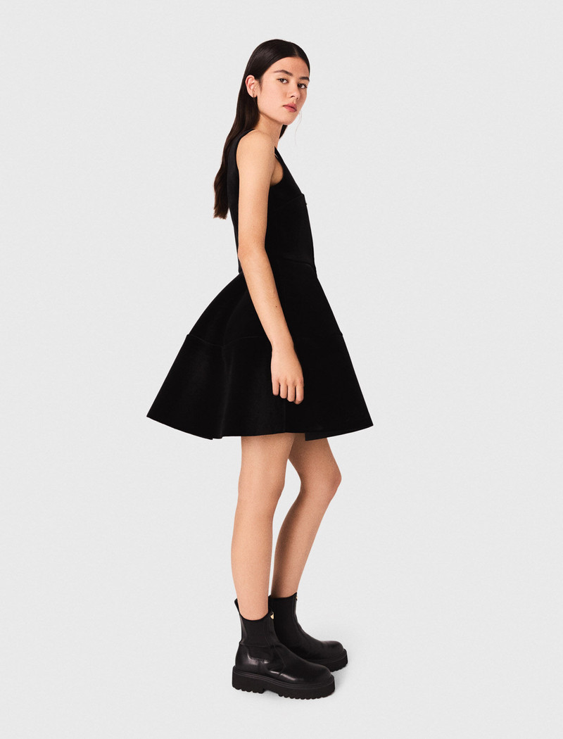 Mini velvet skater dress 3