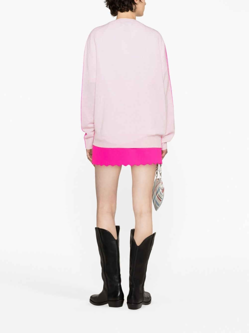 Dsquared2 V-neck fine-knit cardigan - Pink