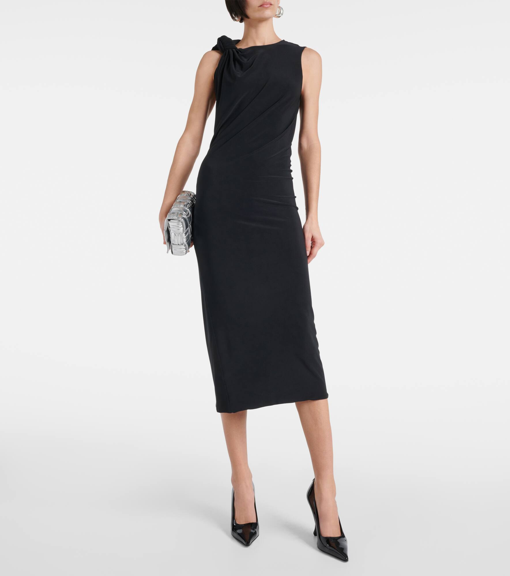 Nuble asymmetric jersey midi dress - 2