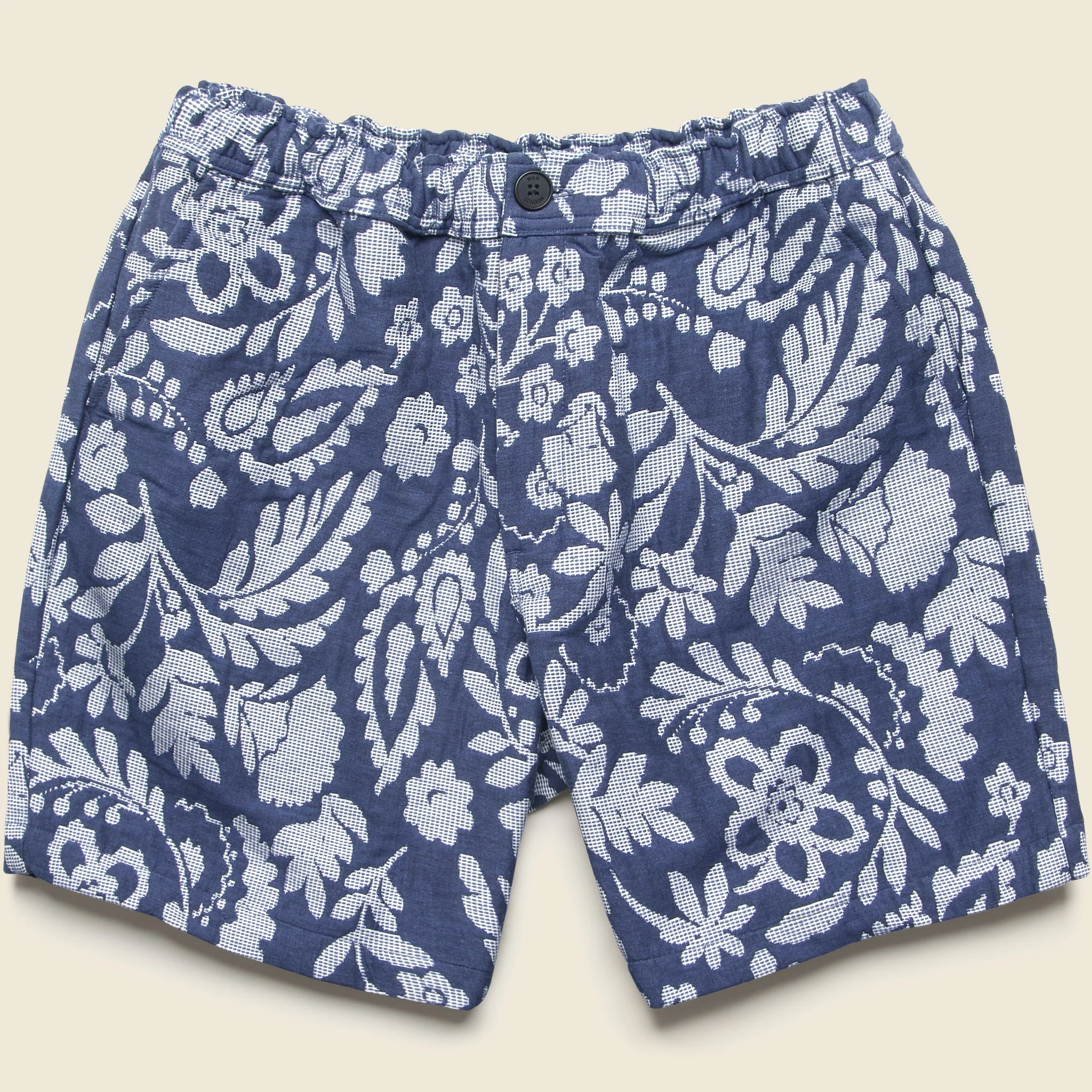 7" Kurt Shorts - Floral Jacquard Blue - 1