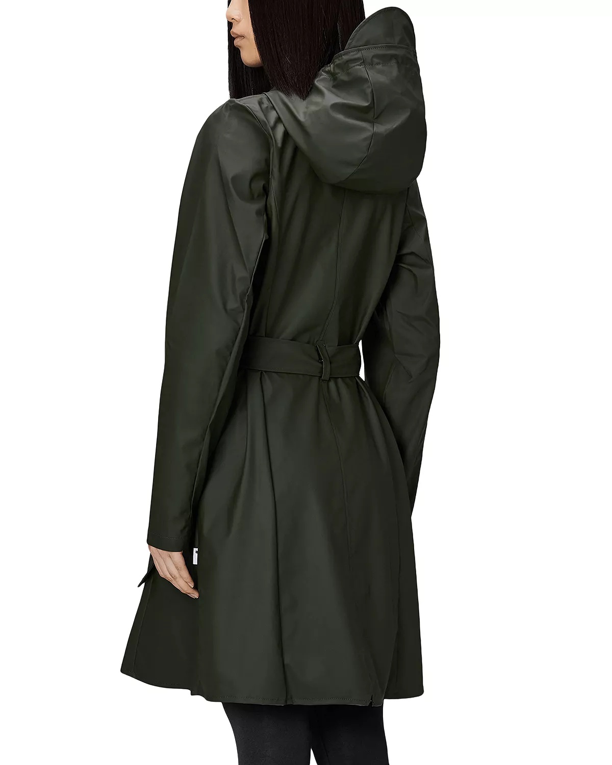 Curve Hooded Belted Waterproof Jacket - 4