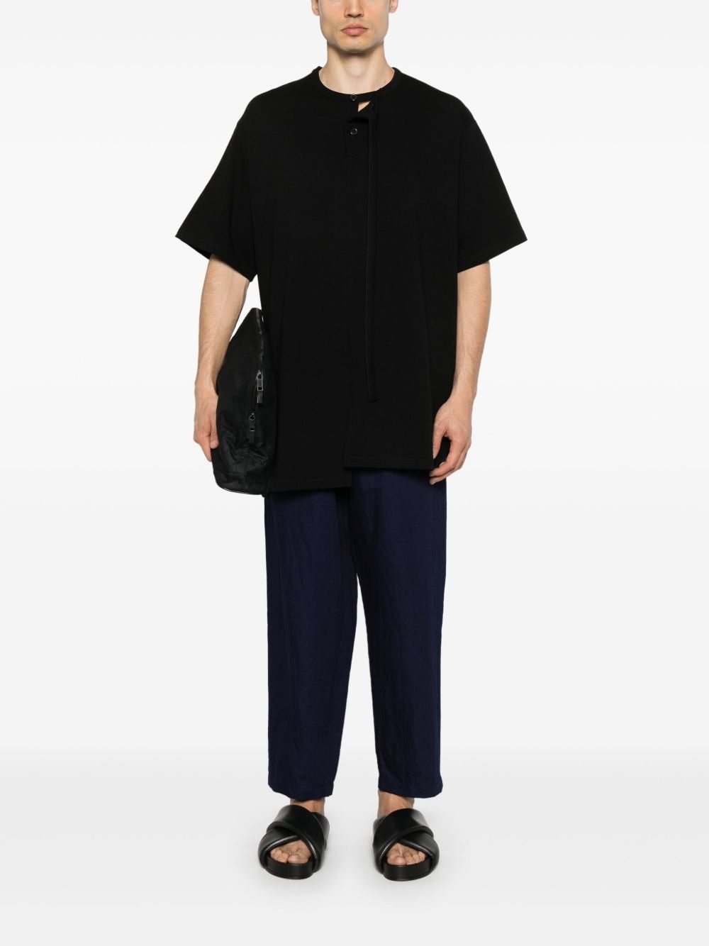 slub-texture trousers - 2