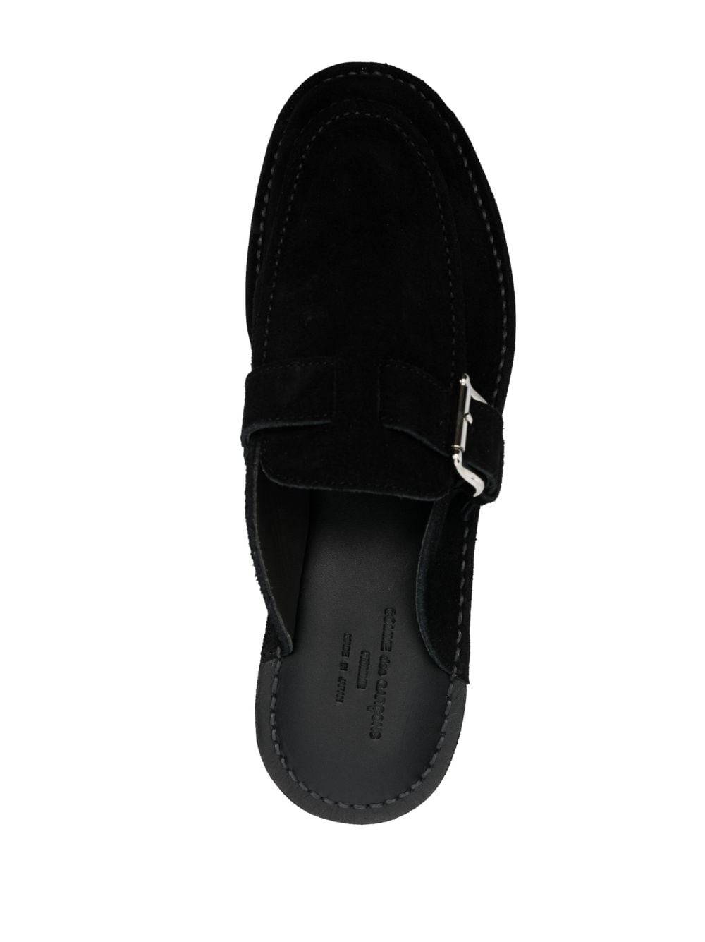 buckle-fastening suede slides - 4