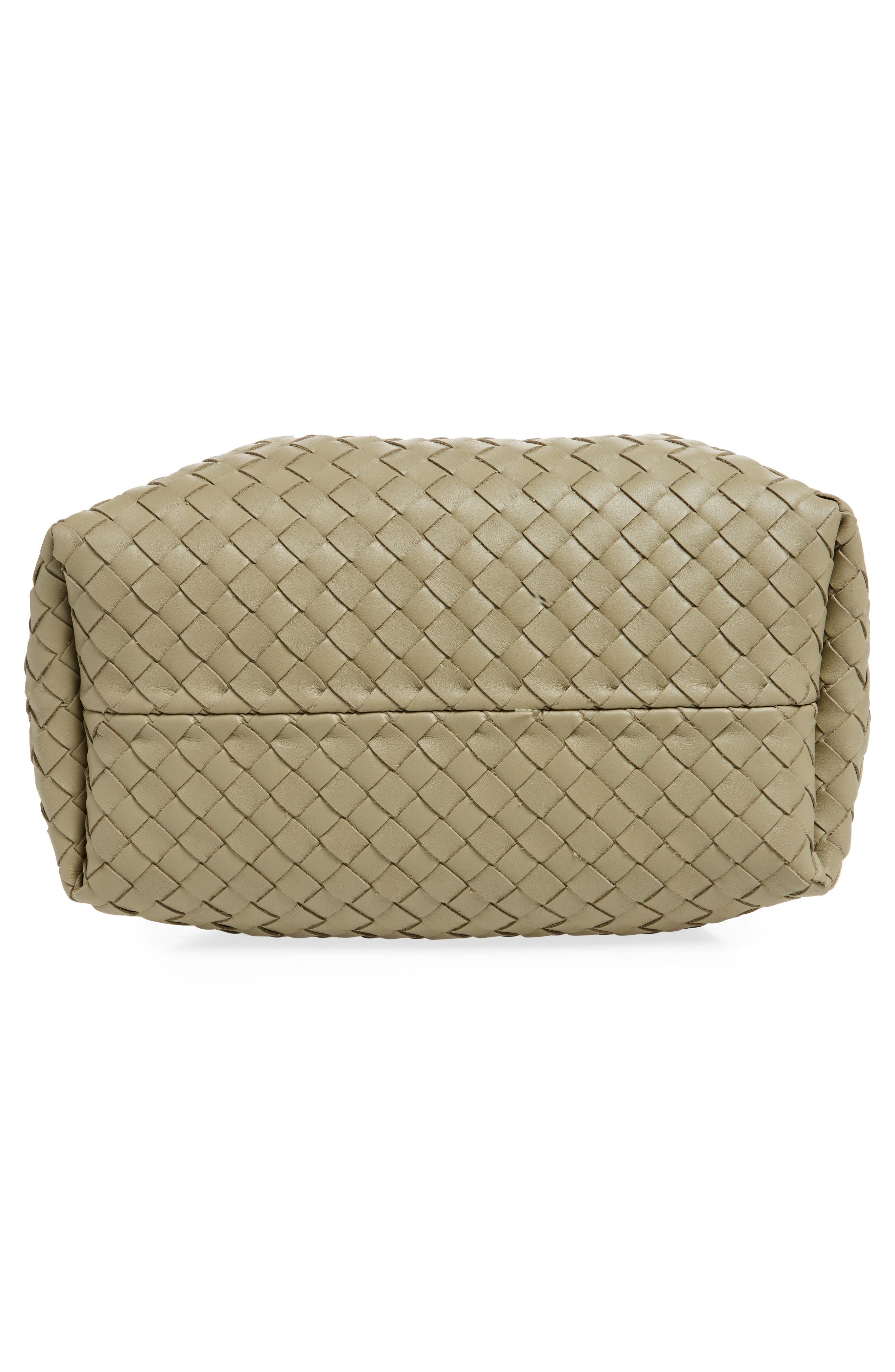 Bottega Veneta Small Pinacoteca Intrecciato Leather Top Handle Bag in 3055 Travertine/Fond- M B at N - 7