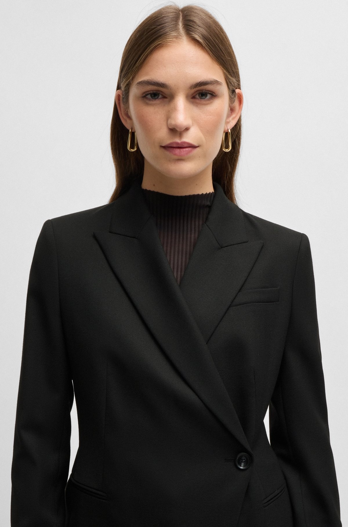 SLIM-FIT JACKET IN WOOL TWILL - 5