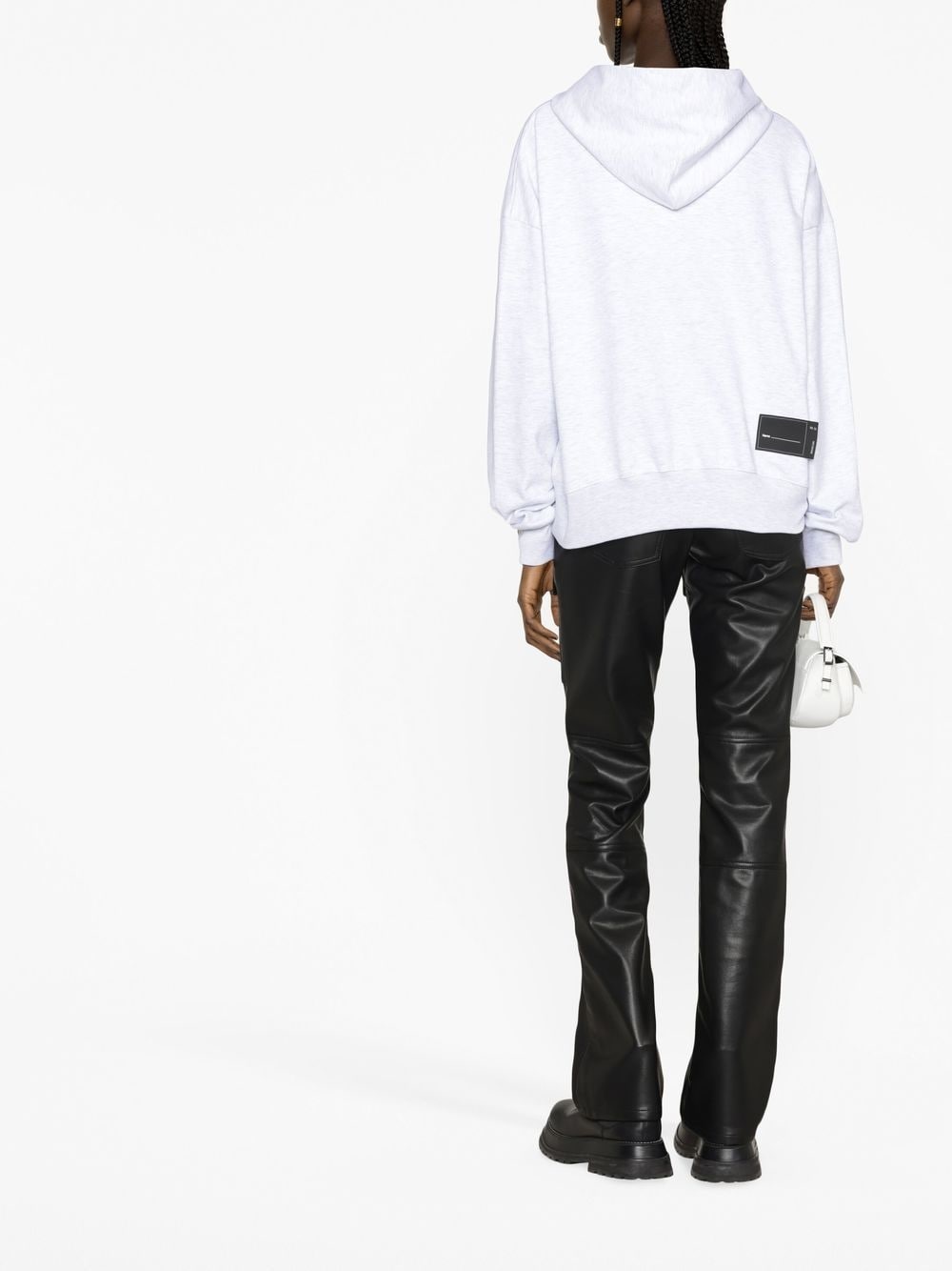 logo-embroidered oversized hoodie - 3