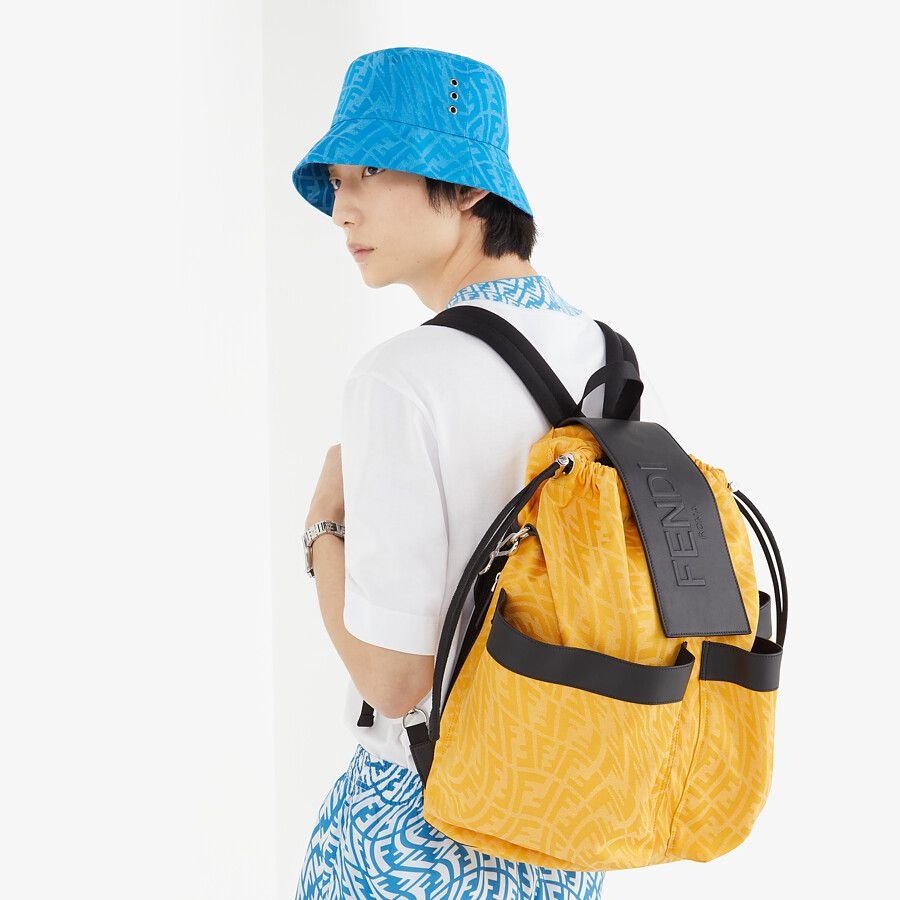 Yellow FF Vertigo fabric backpack - 5