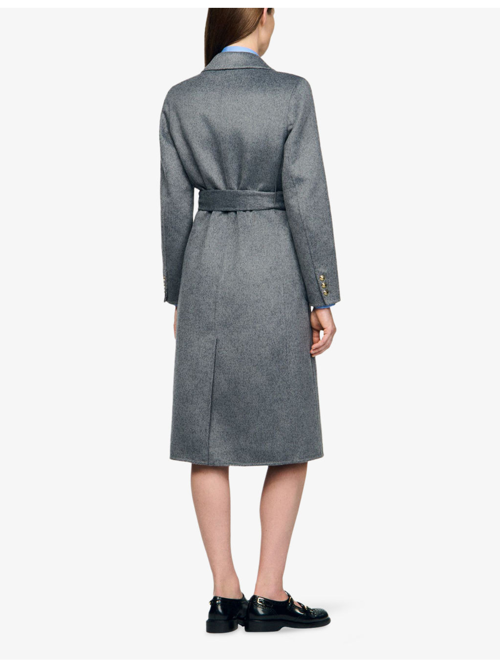 Double-Breasted Tie-Belt Wool-Blend Coat - 4