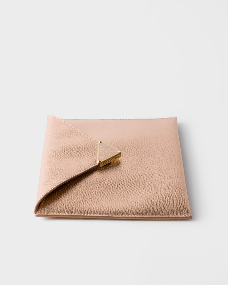 Saffiano leather envelope clutch 4